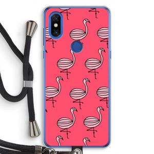 Flamingo: Xiaomi Mi Mix 3 Transparant Hoesje met koord