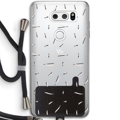 Hipster stripes: LG V30 Transparant Hoesje met koord
