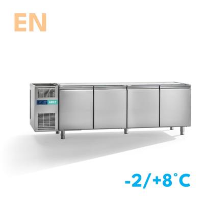 Dieptekoelwerkbank | 4 deurs EN | zonder werkblad | stekkerklaar