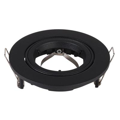 Oslo - LED Inbouwspot - Kantelbaar armatuur - Diameter 93mm - GU10 Fitting incl. lamphouder - Rond - IP20 - Zwart