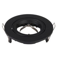 Oslo - LED Inbouwspot - Kantelbaar armatuur - Diameter 93mm - GU10 Fitting incl. lamphouder - Rond - IP20 - Zwart