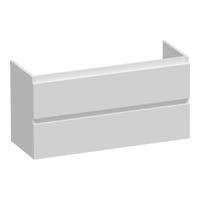 Brauer Joy - Onderkast Ondiep - 100 cm - met 2 Softclose Lades Greeploos en 1 Sifon Uitsparing - Mat Wit