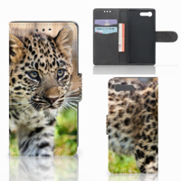 Sony Xperia X Compact | Telefoonhoesje | Met pasjeshouder | Baby Luipaard Sony Xperia X Compact | Telefoonhoesje | Met pasjeshouder | Baby Luipaard