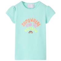 Kindershirt 128 lichtzeeblauw - thumbnail