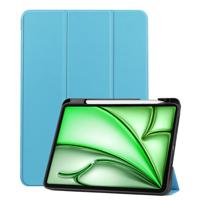 Basey Apple iPad Air 6 11 (2024) Hoesje Kunstleer Hoes Case Cover -Lichtblauw