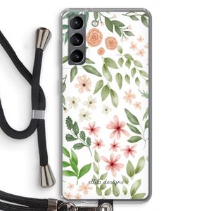 Botanical sweet flower heaven: Samsung Galaxy S21 Transparant Hoesje met koord
