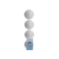 Snwbal foam d8cm wit glitter 4st - Ksd
