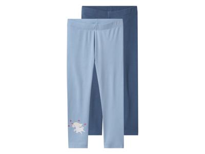 lupilu Set van 2 kinder leggings (Blauw, 110/116)