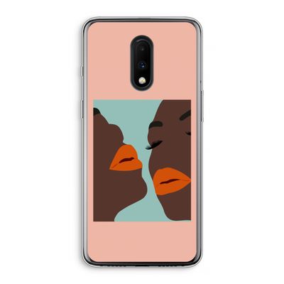 Orange lips: OnePlus 7 Transparant Hoesje