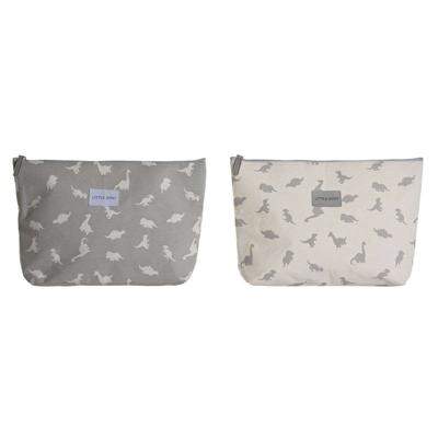 Reistasje DKD Home Decor Wit Grijs Katoen 33 x 8 x 21 cm (2 Stuks)