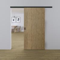 Xperta set 3m rail - Zwart - vloerplint - Enkele deur - opbouw