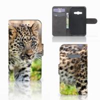 Samsung Galaxy Xcover 3 | Xcover 3 VE | Telefoonhoesje | Met pasjeshouder | Baby Luipaard