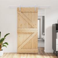 Schuifdeur met beslag 95x210 cm massief grenenhout