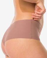 140 Damesstring Hoge Taille Micro Rib Lichtbruin (lichtbruin)