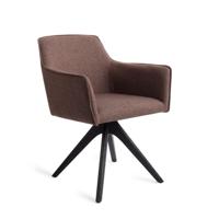 Jesper Home Eetkamerstoel 'Hofu' Revolve Oak Black, kleur Potters Clay