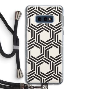 Geometrisch patroon: Samsung Galaxy S10e Transparant Hoesje met koord