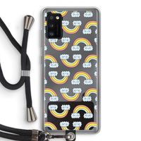 Regenboog: Samsung Galaxy A41 Transparant Hoesje met koord