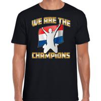 Verkleed T-shirt voor heren - Nederland - zwart - voetbal supporter - themafeest