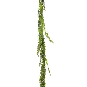 Bellatio Design kunstplant/hangplant slinger - Varen/Monilophyta - groen - 180 cm