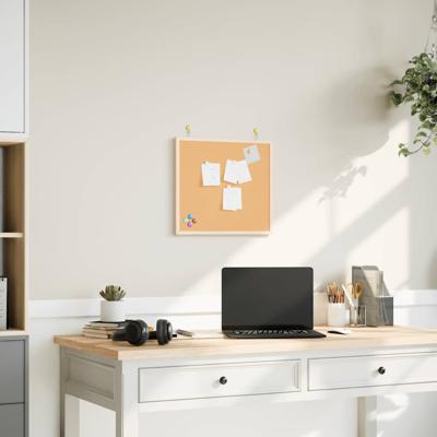 Kurkbord met massief grenenhouten frame 40x40 cm