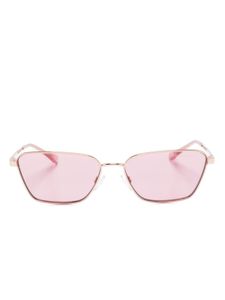 Emporio Armani lunettes de soleil carrées à logo gravé - Rose