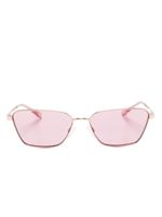 Emporio Armani lunettes de soleil carrées à logo gravé - Rose