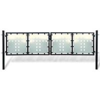Poort enkel 300x150 cm zwart