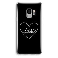 Best heart black: Samsung Galaxy S9 Transparant Hoesje - thumbnail