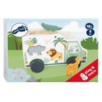 Small Foot houten vormenstoof jeep safari, 6dlg.