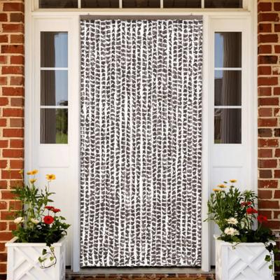 VidaXL Vliegengordijn 100x220 cm chenille taupe en wit