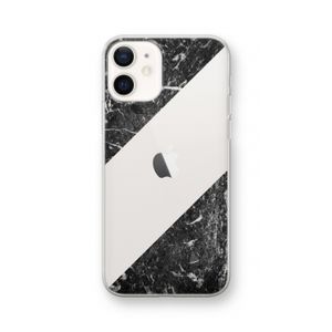 Zwart marmer: iPhone 12 Transparant Hoesje
