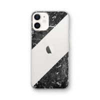 Zwart marmer: iPhone 12 Transparant Hoesje