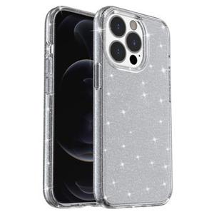 iPhone 15 Pro Max Stijlvolle Glitter Series Hybrid Case - Grijs