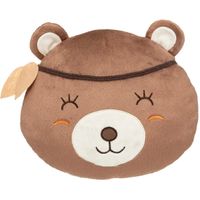 Dieren sierkussen kinderkamer - bruine beer - 30 cm - polyester