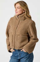 Neo Noir Effa Teddy Jacket | taupe