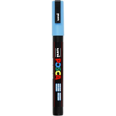 Uni-Posca Posca marker, afm pc-3m, lijndikte 0,9-1,3 mm, fijn, lichtblauw, 1 stuk