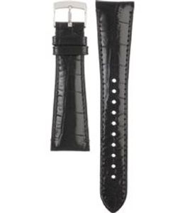 Horlogeband Armani AR0247 Leder Zwart 22mm
