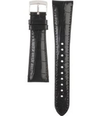Horlogeband Armani AR0284 Leder Zwart 22mm