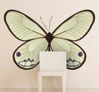 Sticker decoratie prachtige vlinder - thumbnail
