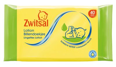 Zwitsal Zwitsal Billendoekjes Lotion 40 Stuks Zwitsal Zwitsal Billendoekjes Lotion 40 Stuks