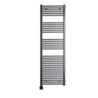 Electrische Wifi Radiator Sanicare HPW Carini 172x45 cm Gunmetal Met Thermostaat Zwart Linksonder