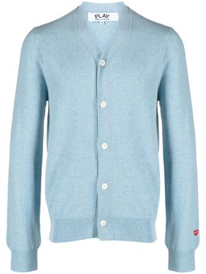 Comme Des Garçons Play cardigan boutonné à col v - Bleu