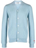 Comme Des Garçons Play cardigan boutonné à col v - Bleu