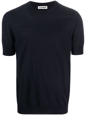Jil Sander t-shirt en laine - Bleu
