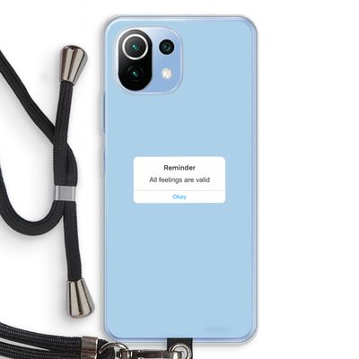 Reminder: Xiaomi Mi 11 Lite Transparant Hoesje met koord