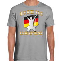 Verkleed T-shirt voor heren - Duitsland - grijs - voetbal supporter - themafeest