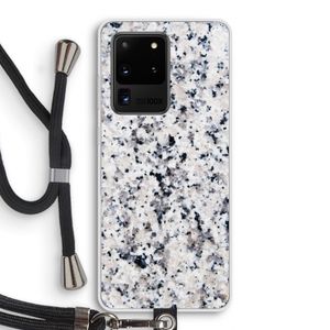 Gespikkelde marmer: Samsung Galaxy S20 Ultra Transparant Hoesje met koord