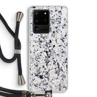 Gespikkelde marmer: Samsung Galaxy S20 Ultra Transparant Hoesje met koord