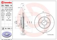 Remschijf BREMBO, Remschijftype: Binnen geventileerd, u.a. für Ford, Mazda - thumbnail