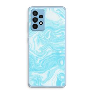 Waterverf blauw: Samsung Galaxy A52 Transparant Hoesje